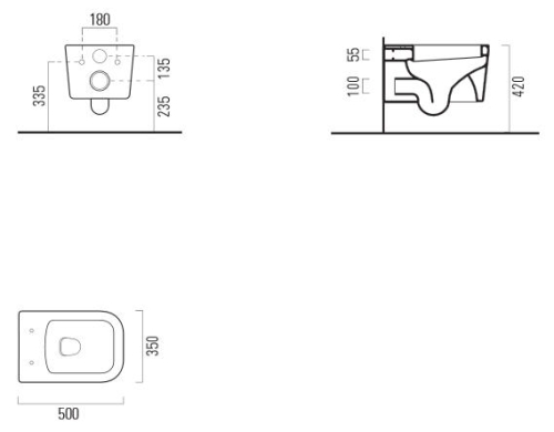 Sapho GSI TRACCIA SMALL fali wc (691611)