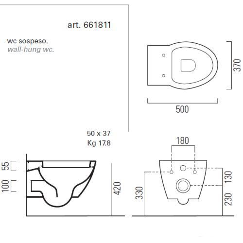 Sapho GSI PANORAMA BASIC fali wc (661811)