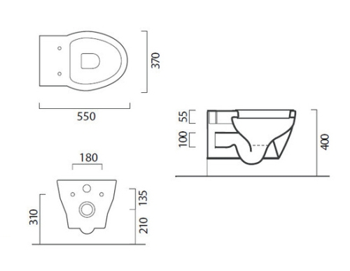 Sapho GSI PANORAMA BIG fali wc (661211)