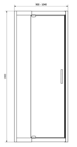 Sapho SIGMA nyíló zuhanyajtó beépítési mérete 90-104 cm (SG1223)