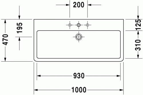 Duravit Vero 100x47 cm mosdó 0454100000