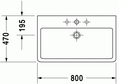 Duravit Vero 80x47 cm mosdó 0454800000