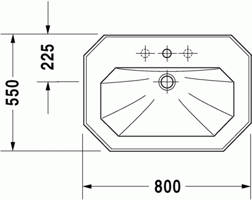 Duravit 1930 80x55 cm-es mosdó 0438800000