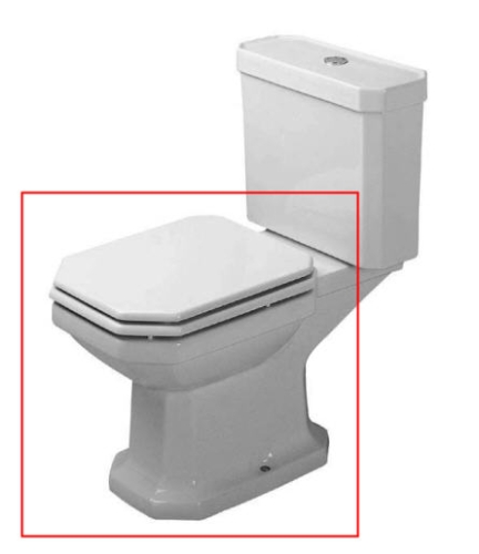 Duravit 1930 alsó kifolyású monoblokkos wc, tartály nélkül 0227010000