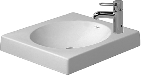 Duravit Architec 50x50 cm ráültethető mosdó csaplyuk jobbra 0320500008