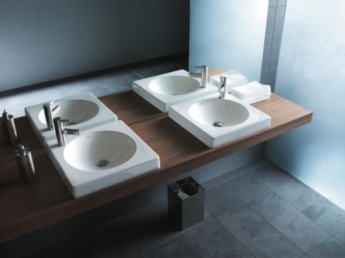 Duravit Architec 50x50 cm ráültethető mosdó csaplyuk jobbra 0320500008