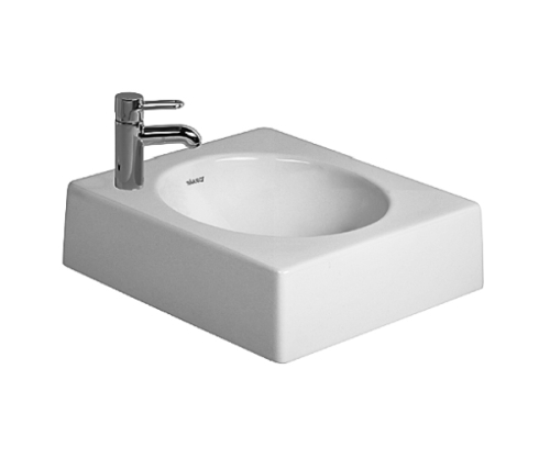 Duravit Architec 45x45 cm ráültethető mosdó csaplyuk balra 032045 00 09