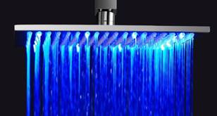 Sapho LED fejzuhany, szögletes 250x250mm, réz (MS582)
