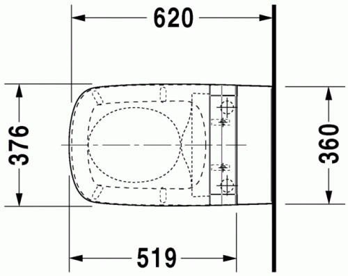 Duravit Fali WC mélyöblítésű, csak SensoWash-sal együtt rendelhető 2537590000