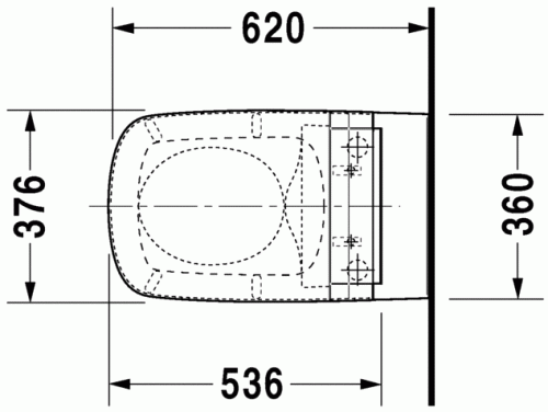 Duravit Fali WC mélyöblítésű, csak SensoWash-sal együtt rendelhető 2537590000
