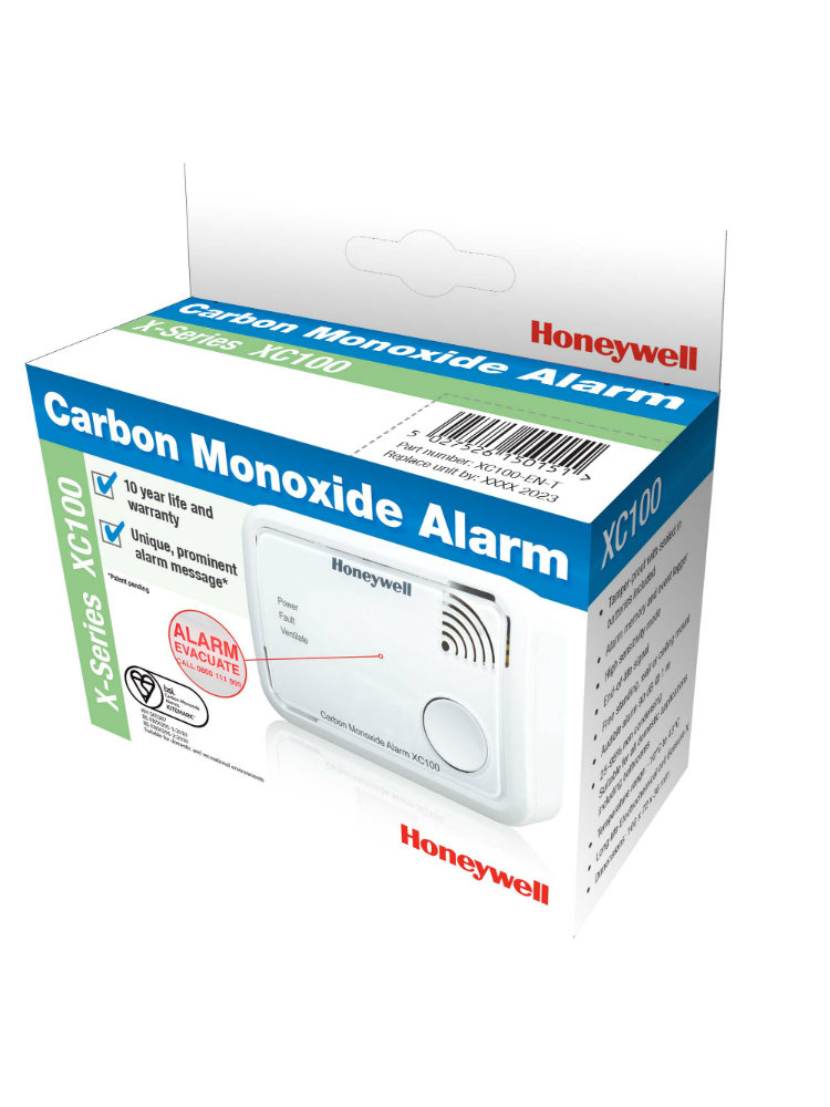 Honeywell XC100-HU szén-monoxid érzékelő vészjelző (H450 utódja)