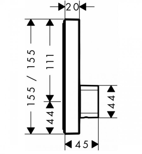 Hansgrohe ShowerSelect 1 fogyasztós csaptelep falsík alatti szereléshez 15767 000 (15767000)