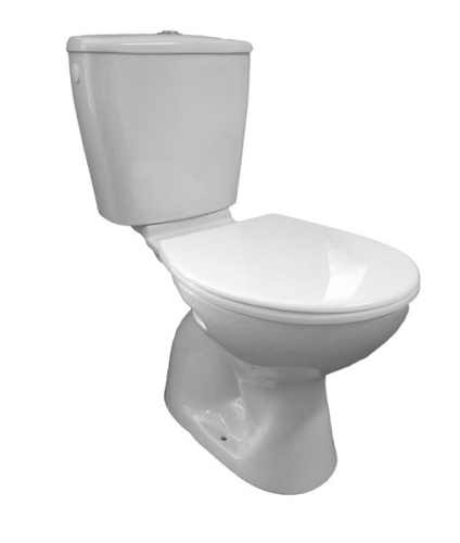 Aqualine MIGUEL WC kombi alsó kifolyású, öblítőtartállyal, króm dual gombos öblítéssel (LC2258)