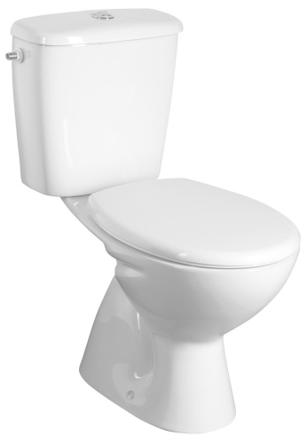 Aqualine MIGUEL WC kombi alsó kifolyású, öblítőtartállyal, króm dual gombos öblítéssel (LC2258)