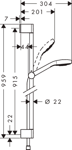 Hansgrohe Croma Select E Multi zuhanyszett 0,90m króm/fehér 26590 400 (26590400)