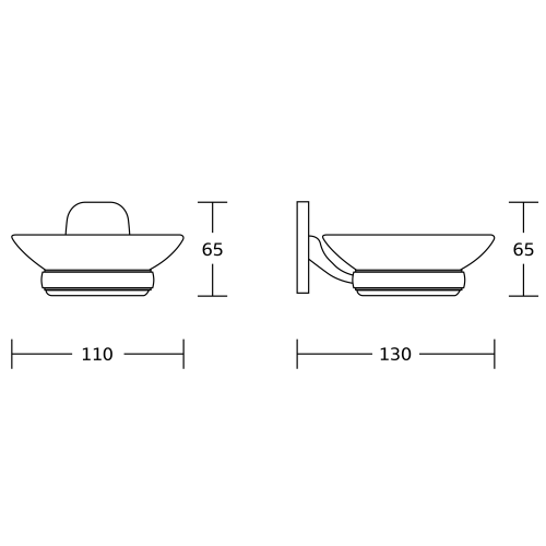 Aqualine RUMBA Szappantartó, tejüveg (RB102)