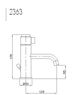 Bugnatese Kobuk Termostatico 2363CR Termosztátos bidet csaptelep leeresztővel CR / KRÓM