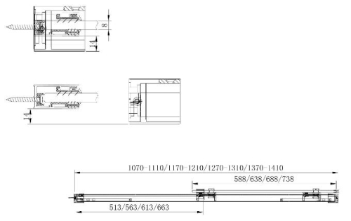 Sapho FONDURA 140 cm-es lassú záródású zuhanyajtó (GF5014)