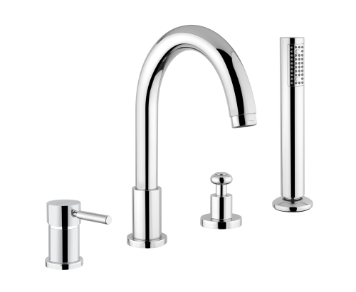 Bugnatese Kobuk 2255CTCR Peremre szerelt 4 üléses kádcsaptelep CTCR / MATT KRÓM