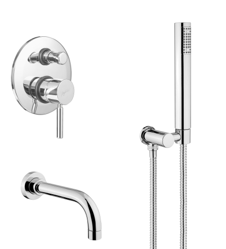 Bugnatese Kobuk 2273CTCR Fal alatti kádcsaptelep kézizuhannyal CTCR / MATT KRÓM