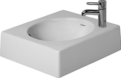 Duravit Architec 42x42 cm-es ráültethető mosdó csaplyuk jobbra 032042 00 08