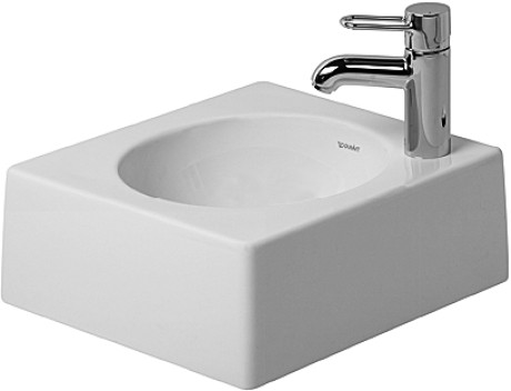 Duravit Architec 40x40 cm-es ráültethető mosdó csaplyuk jobbra 032040 00 08