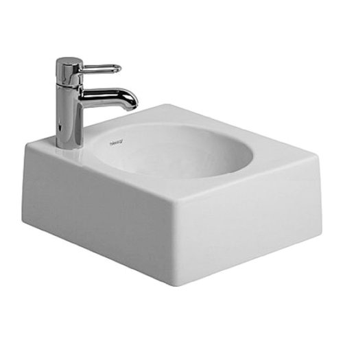 Duravit Architec 40x40 cm-es ráültethető mosdó bal oldali csaplyukkal, fehér 032040 00 09 (K)