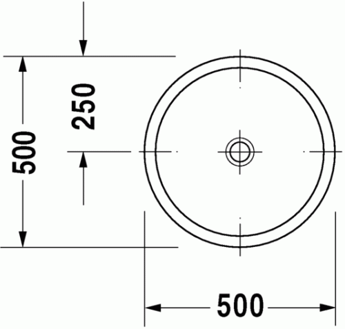 Duravit Architec Ø 50 cm-es beépíthető mosdó 031850 00 00