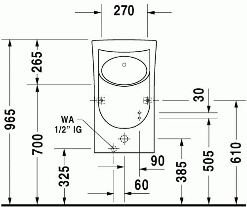Duravit Architec Piszoár 081836 00 00