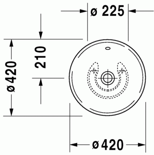 Duravit Bacino Ø 42 cm-es ráültethető mosdó 0325420000