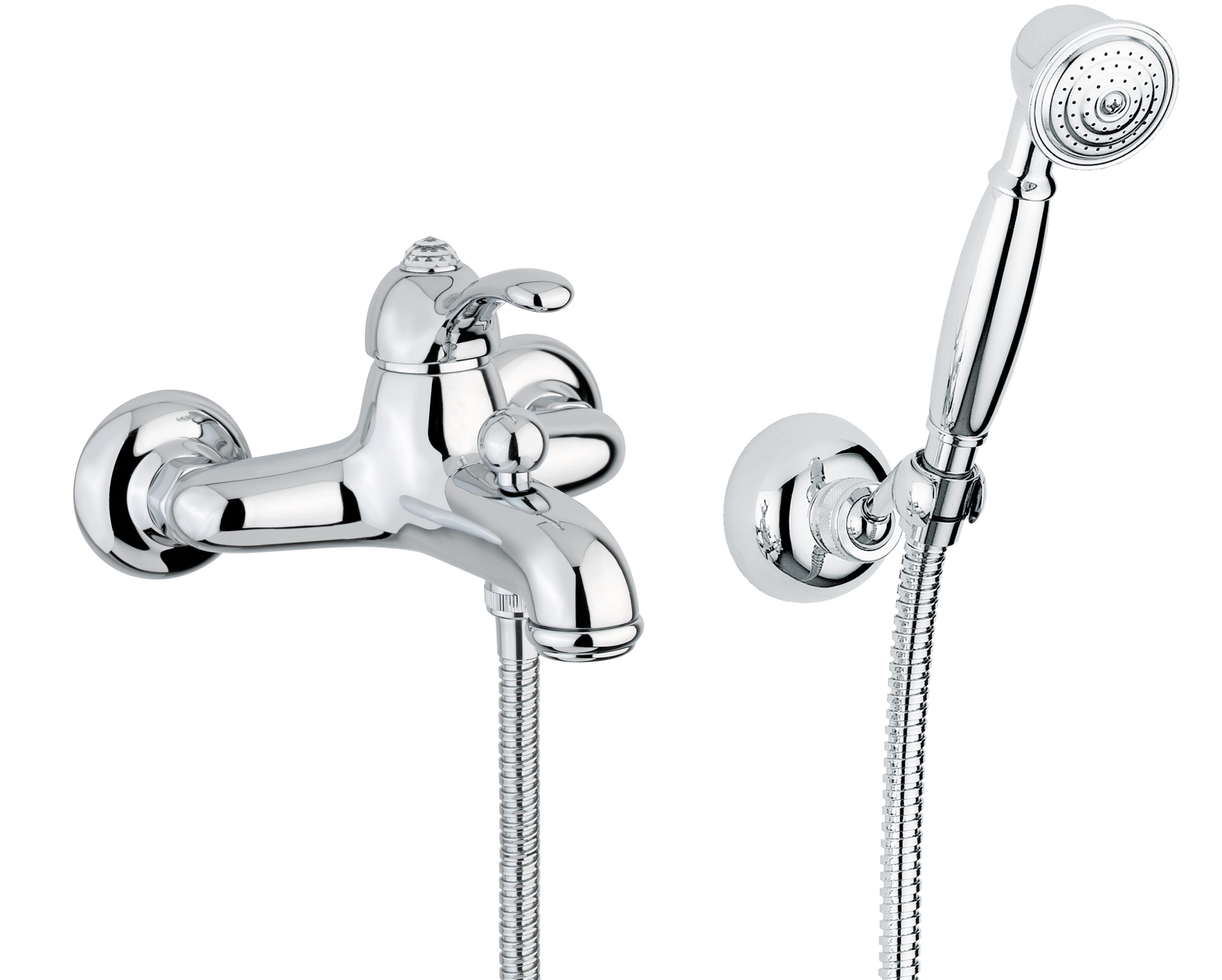 Bugnatese Lem 1902KCSCR Kádcsaptelep zuhanyszettel swarovski fogantyúval CSCR / CSISZOLT KRÓM