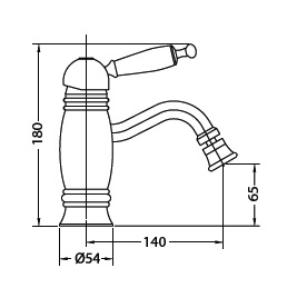 Bugnatese Oxford 6325BT Alacsony bidet csaptelep leeresztővel BT / TUSKAN BRONZ