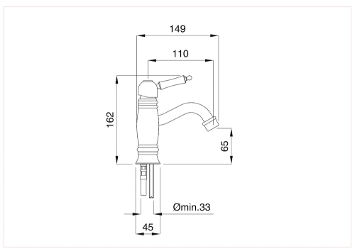 Bugnatese Oxford mosdó csaptelep, króm 6328CR