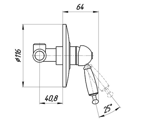 Bugnatese Oxford 6330CSCR Fal alatti zuhanycsaptelep komplett CSCR / CSISZOLT KRÓM