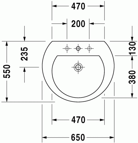 Duravit Darling New 65x55 cm-es mosdó 2621650000