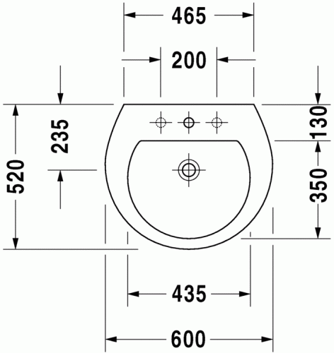 Duravit Darling New 60x52 cm-es mosdó 2621600000