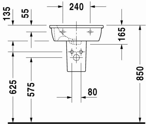 Duravit Darling New 47x34,5 cm-es mosdó 0731470000