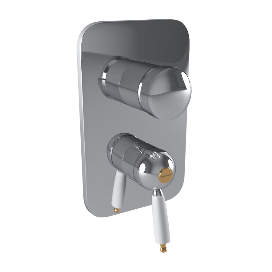 Bugnatese Oxford 6332CRDO Fal alatti 4 állású zuhanyváltó komplett CRDO / KRÓMARANY