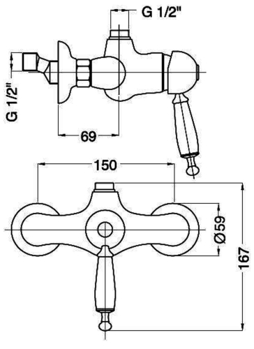 Bugnatese Oxford 6336CSCR Zuhanycsaptelep test 3/4