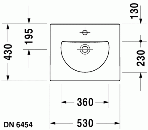 Duravit Darling New 53x43 cm-es bútorral aláépíthető mosdó 0499530000