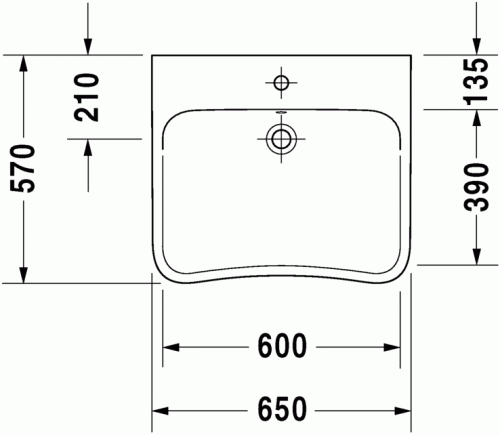 Duravit Durastyle 65x57 cm-es mosdó 2329650000
