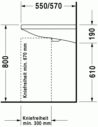 Duravit Durastyle 65x57 cm-es mosdó Med 2330650000