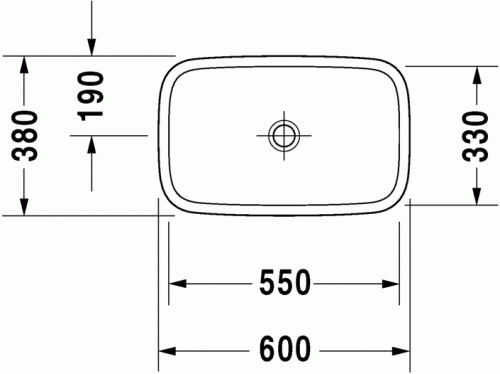 Duravit Durastyle 60x38 cm-es ráültethető mosdó 0349600000
