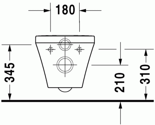 Duravit Durastyle öblítőperem nélküli fali wc 2551090000
