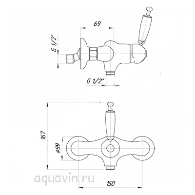 Bugnatese Oxford Termostatico 6363BT Termosztátos bidet csaptelep leeresztővel BT / TUSKAN BRONZ