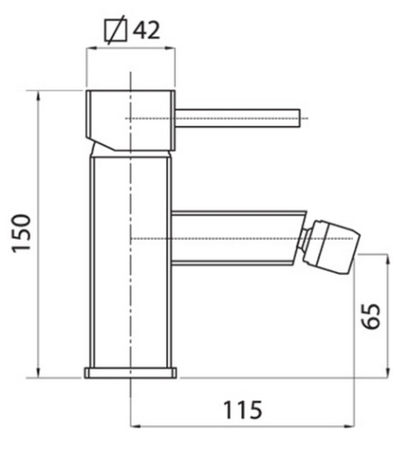Bugnatese PBOX 9423CR Bidet csaptelep leeresztővel CR / KRÓM