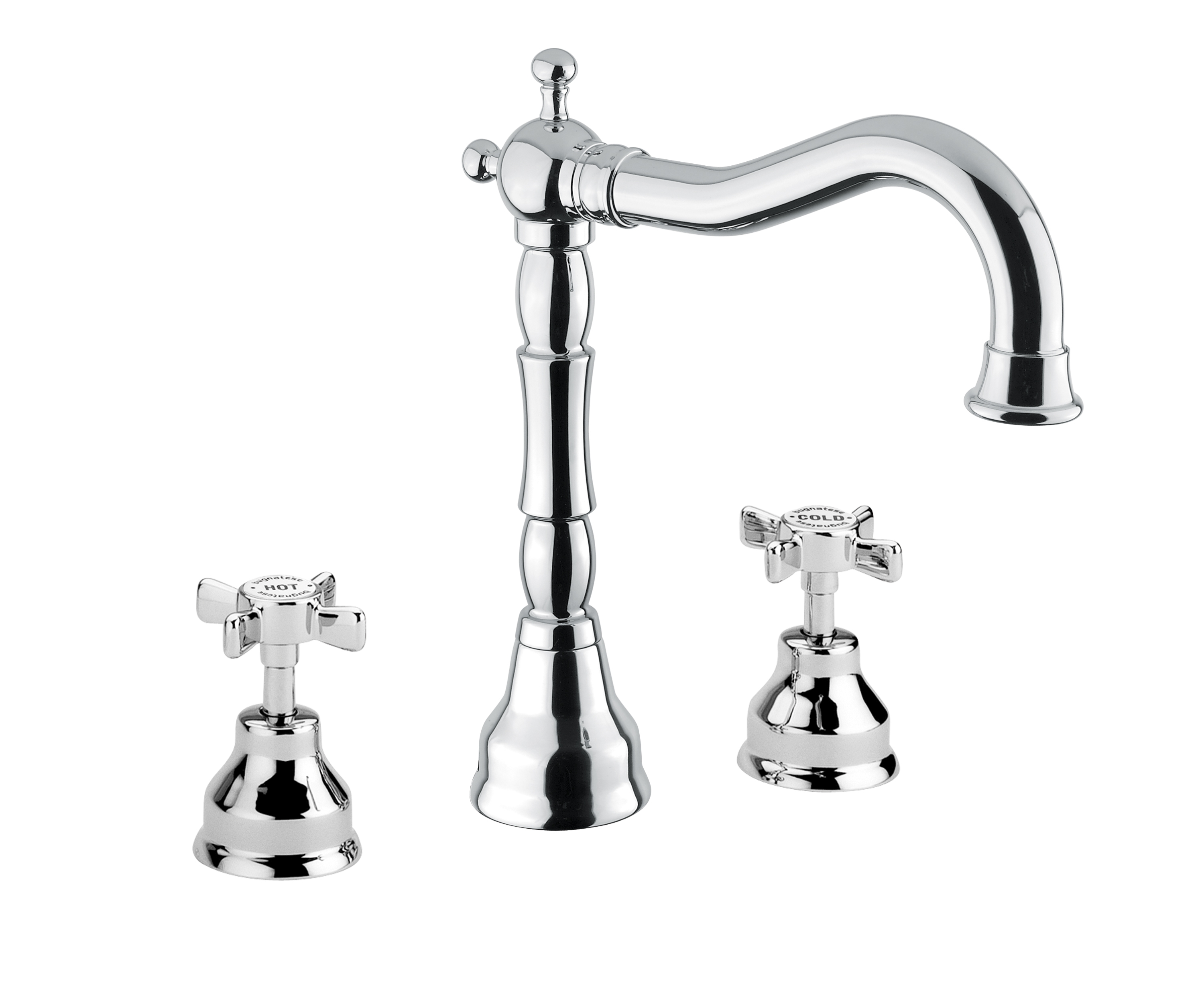 Bugnatese Princeton 812CR Álló 3 üléses mosdócsaptelep leeresztővel CR / KRÓM