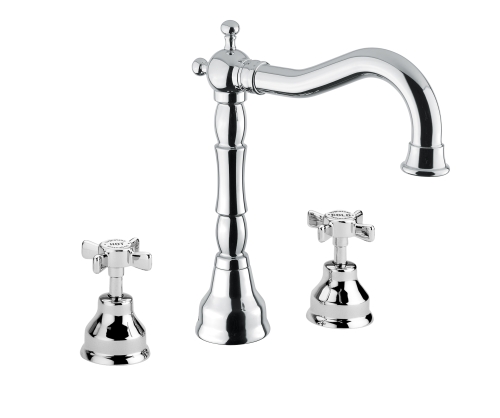 Bugnatese Princeton 812CR Álló 3 üléses mosdócsaptelep leeresztővel CR / KRÓM