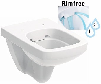 Kolo Nova Pro Fali Wc szögletes, Rimfree, öblítőperem nélkül M33123 (M33123000)