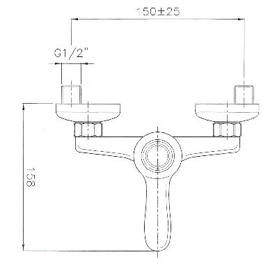Sapho Reitano VANITY Zuhany csaptelep, króm (77841)